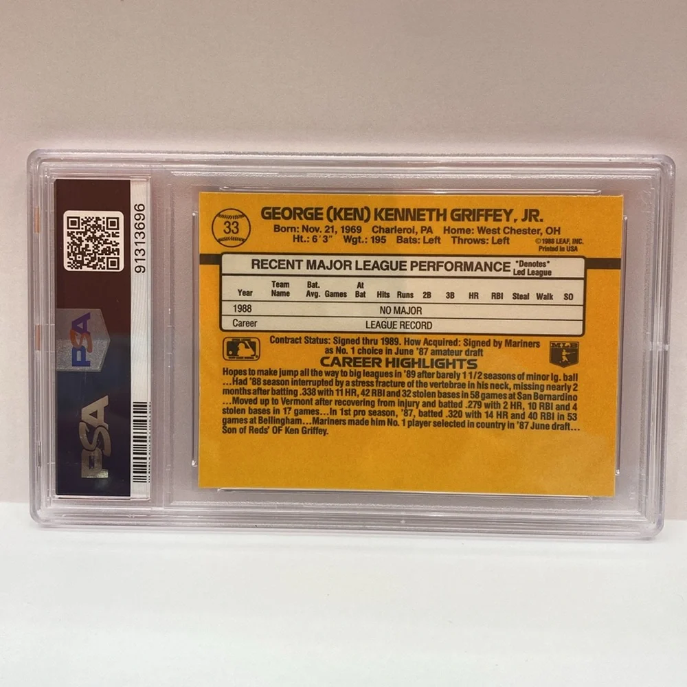 1989 Donruss Ken Griffey JR. #33 (MISC14) - Picture 2 of 2